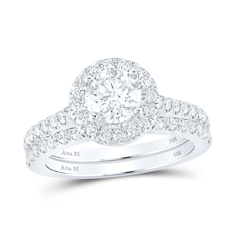 1 5/8CTW-DIA ANA M 1CT-CRD BLISS BRIDAL SET 1HALO CERT