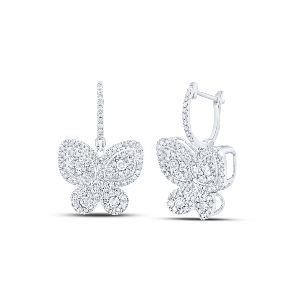 1 CTW-DIA NK BUTTERFLY EARRING