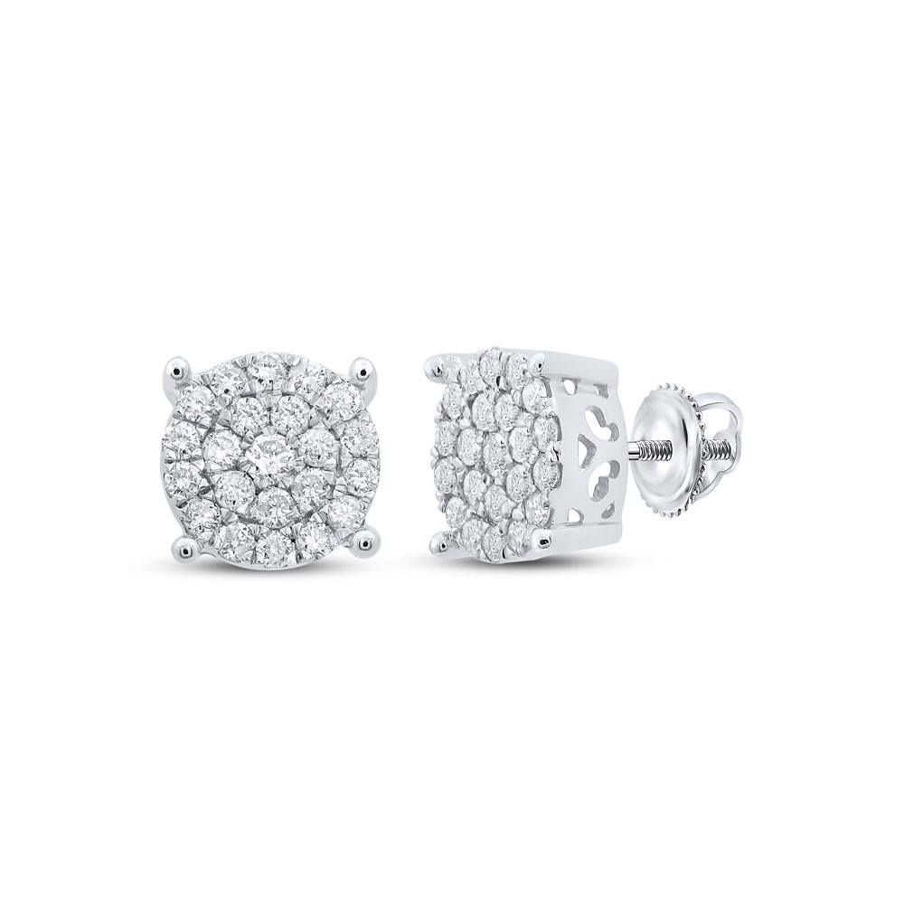 3/4CT-DIA P1 ROUND EARRING