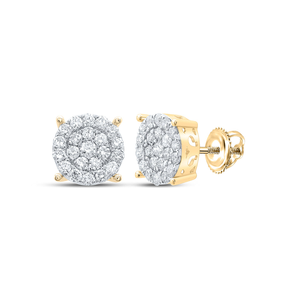 1 CT-DIA P1 ROUND EARRING