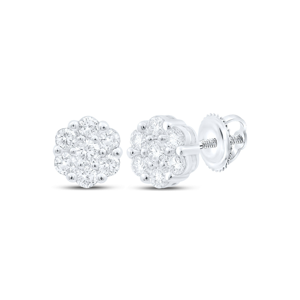 3/4CTW-DIA P1 FASHION FLOWER EARRING