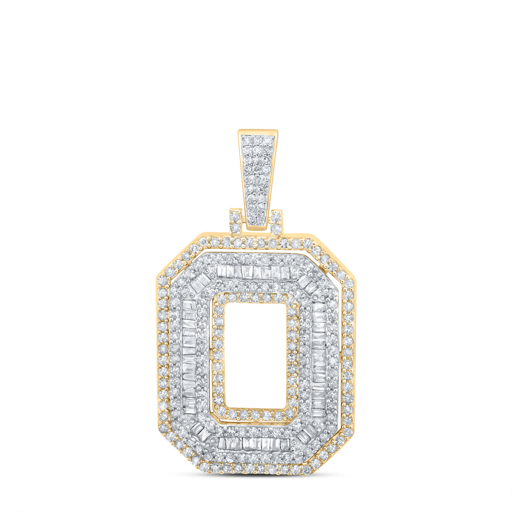 1 1/5CTW-DIA P1 INITIAL "O" MENS PENDANT
