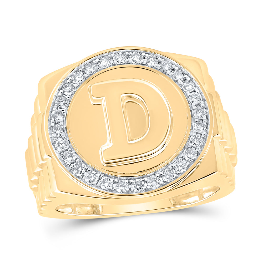 1/2CTW-DIA NK "D" MENS RING