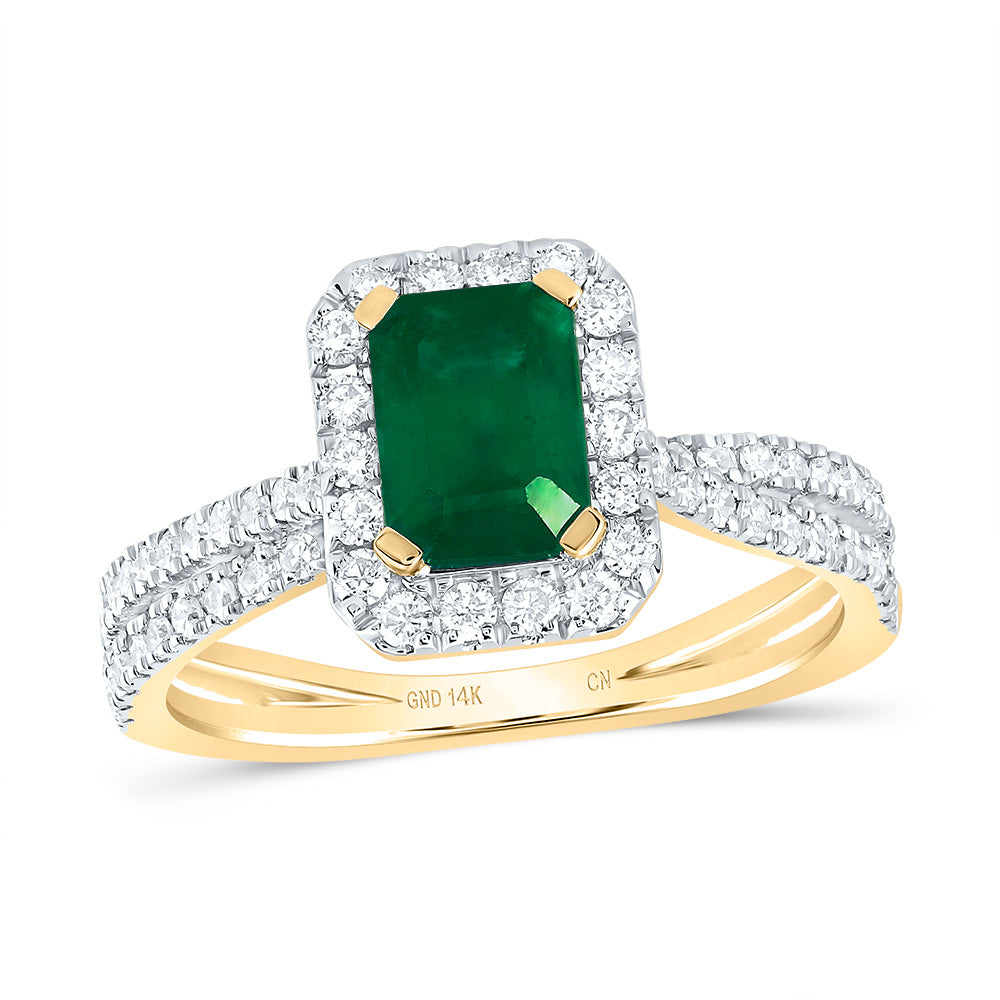 1/2CTW-DIA CN 7X5 MM EM -EM NAT GEM RING