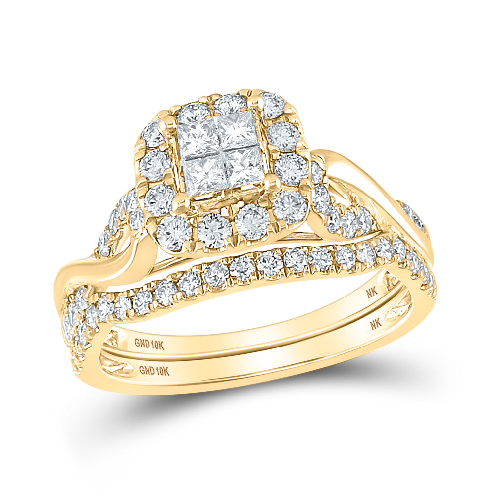 1CT-DIA NK TESSERA INVISIBLE BRIDAL SET