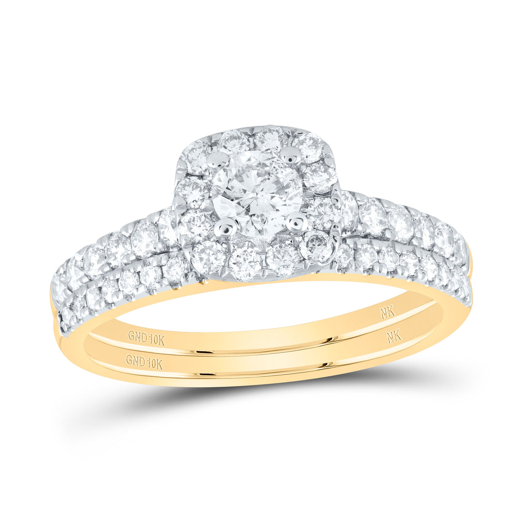 1CTW-DIA NK 1/3CT-CRD BLISS BRIDAL SET SINGLE HALO