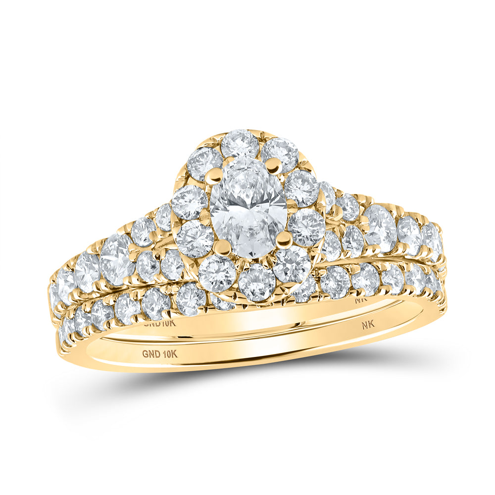 1 1/2CTW-DIA NK 1/3CT-COV BLISS BRIDAL SET SINGLE HALO