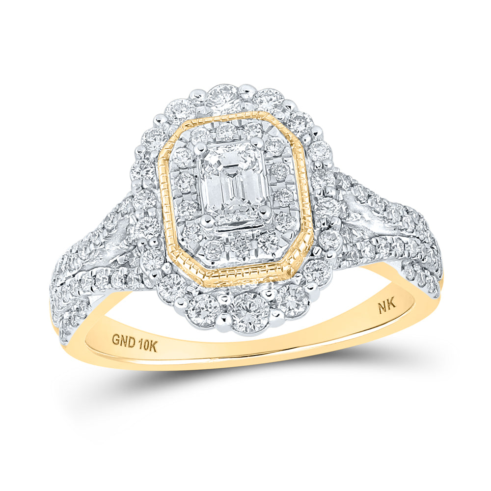 1CTW-DIA NK 1/3CT-CEMRD ENGAGEMENT DOUBLE HALO RING