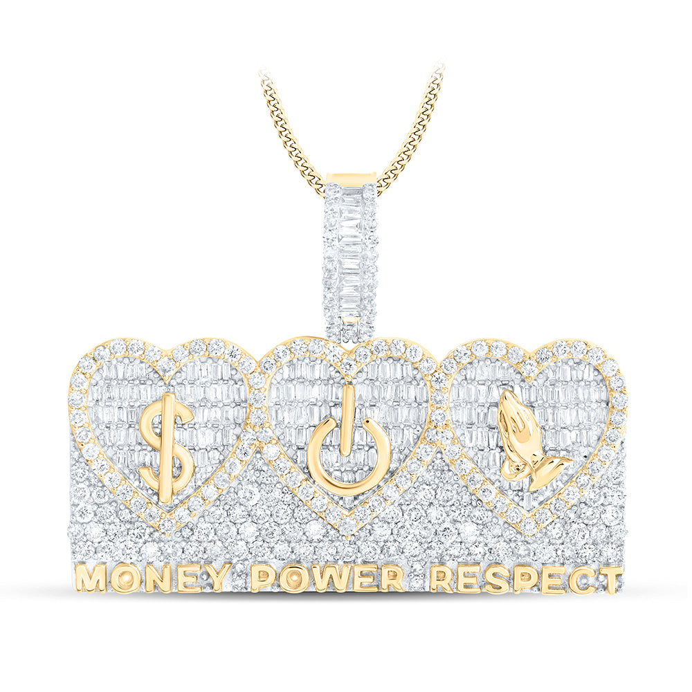 3 3/8CTW-DIA NK MONEY POWER RESCPECT MENS CHARM