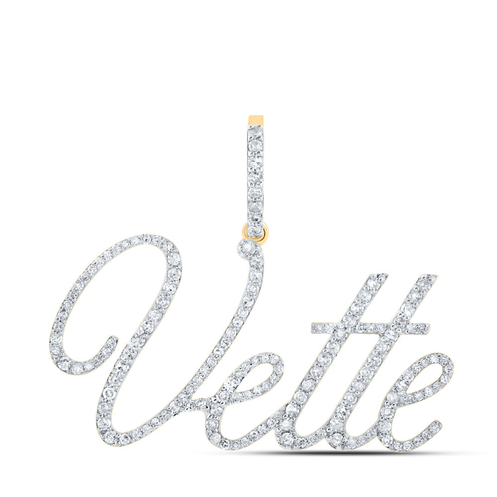3/4CTW-DIA P1 "Vette" INITIAL PENDANT