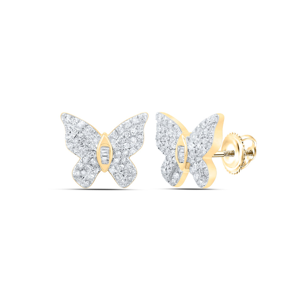 3/8 CTW-DIA P1P2 BUTTERFLY EARRING