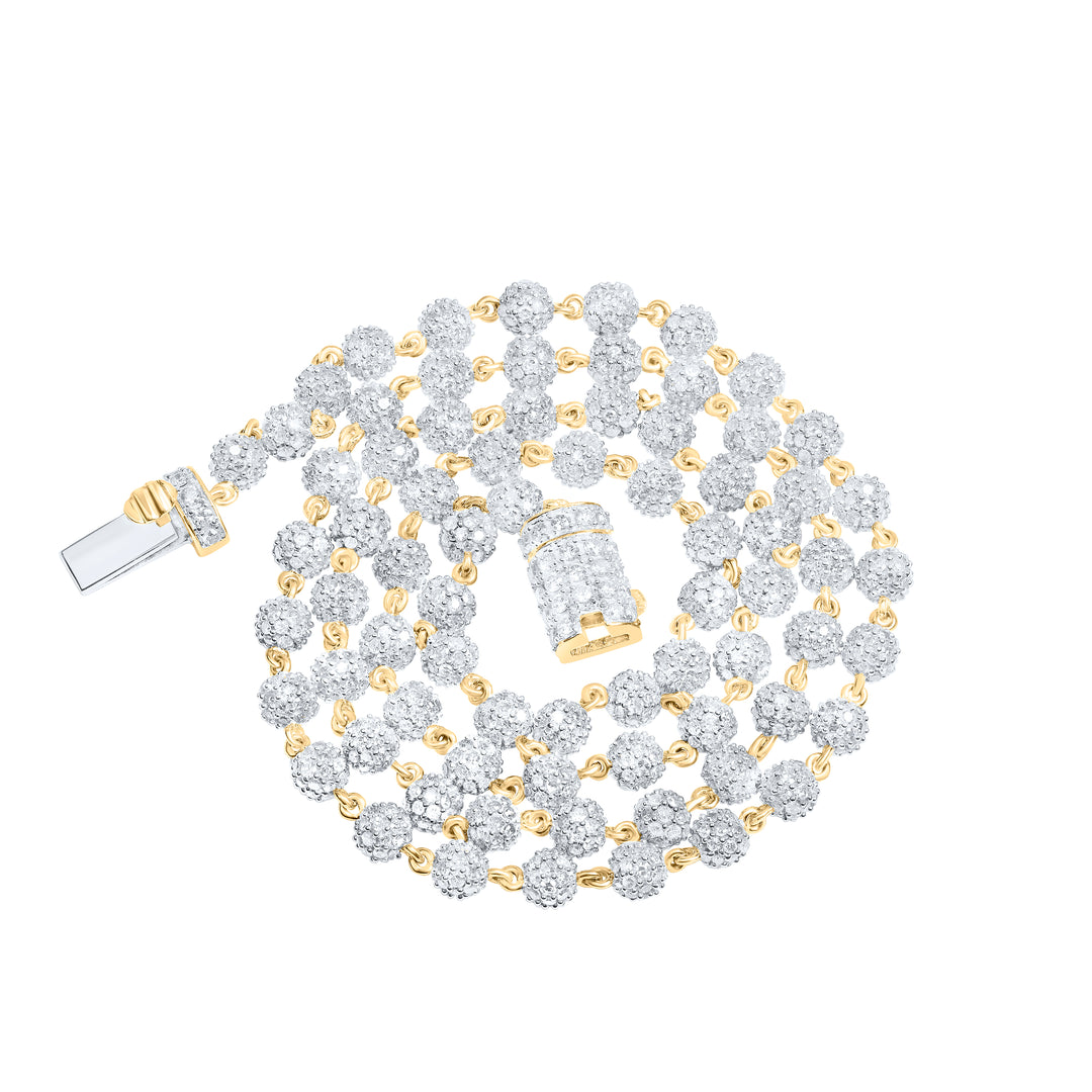 11 1/4CTW-DIA NK (4 MM) BALL MENS CHAIN (18 INCH)