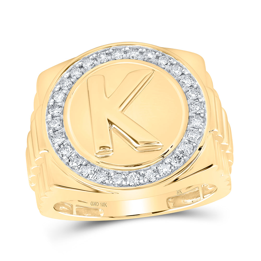 1/2CTW-DIA NK "K" MENS RING