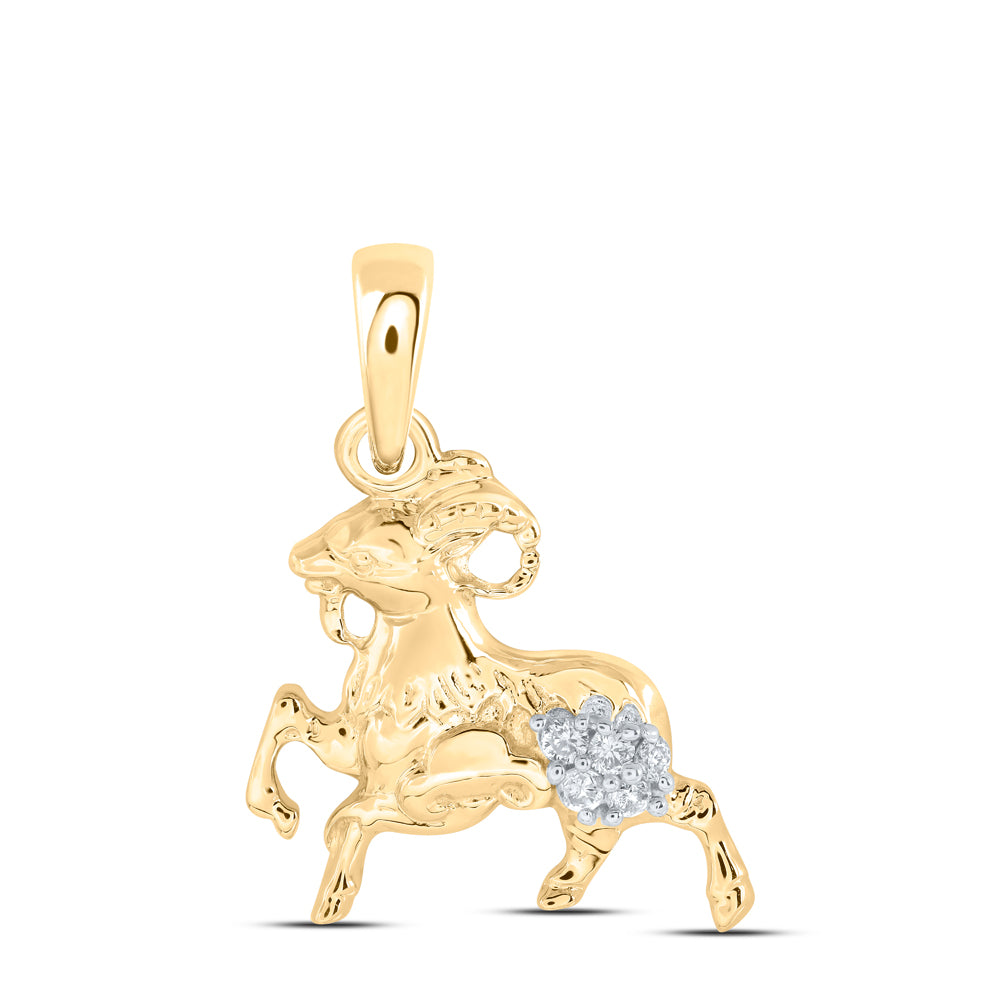 1/20CTW-DIA NK ZODIAC SIGN PENDANT