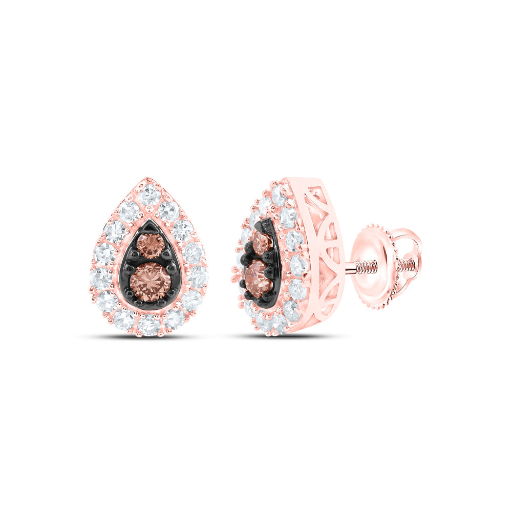 1/3CTW-DIA COGNAC PEAR EARRING