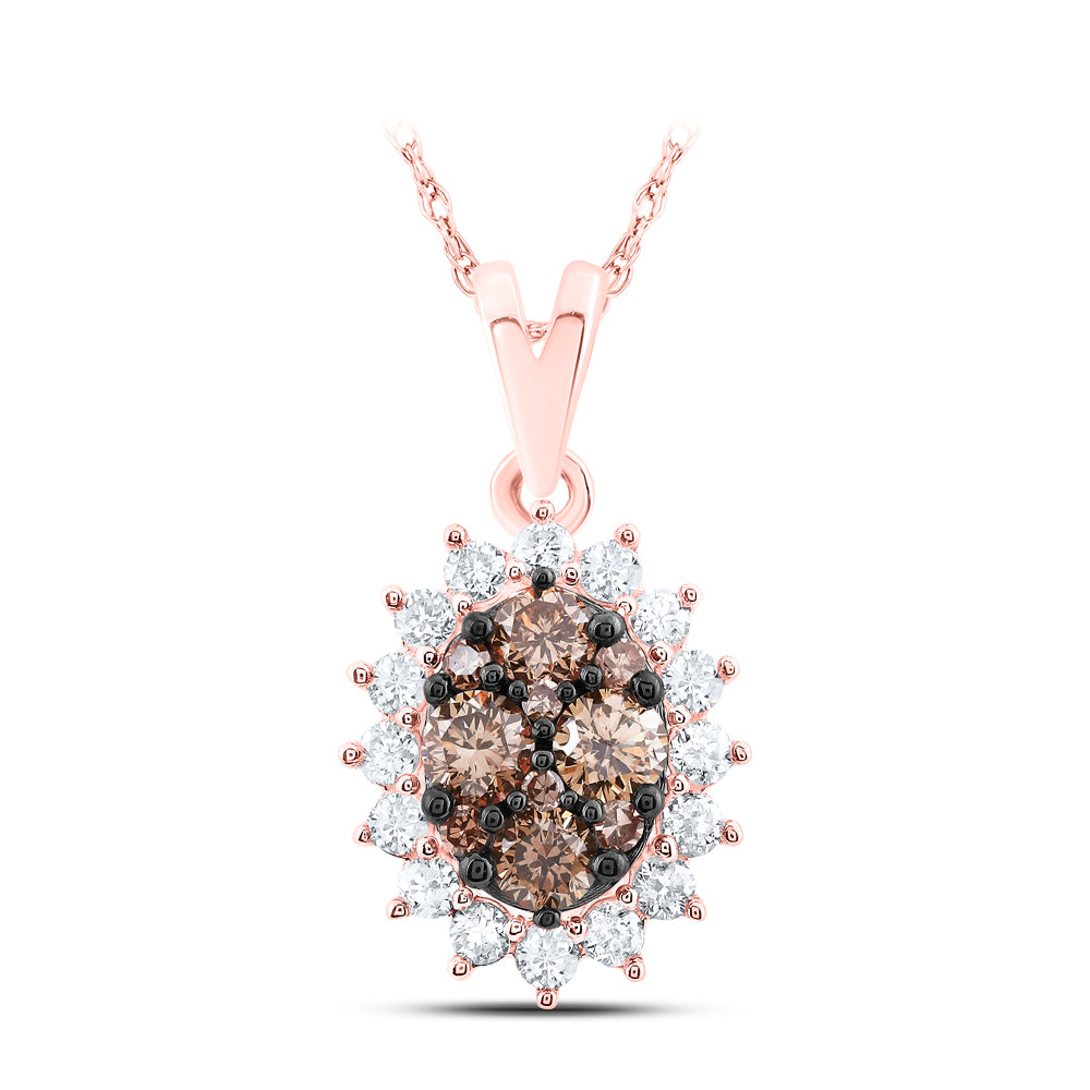1/2CTW-DIA COGNAC PENDANT