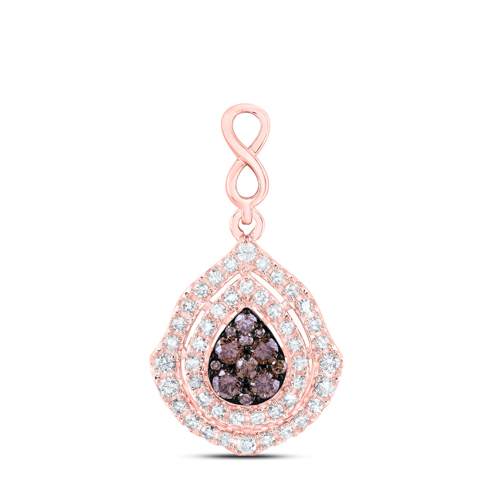 5/8CTW-DIA COGNAC PENDANT