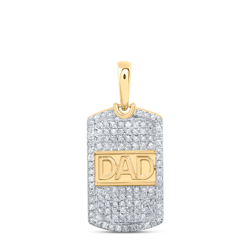 1/3CTW-DIA P1P2 DAD RACTANGLE PENDANT