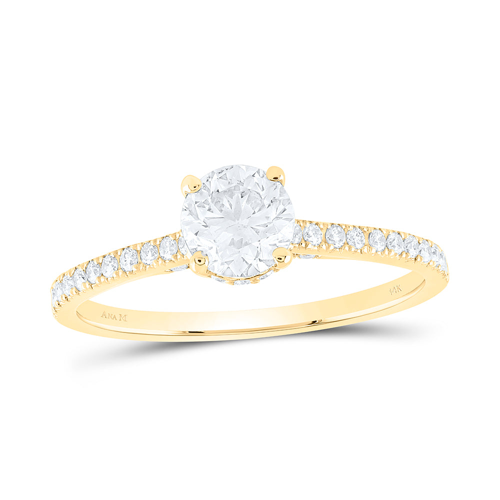 1CTW-DIA ANA M 3/4CT-CRD ENGAGEMENT RING