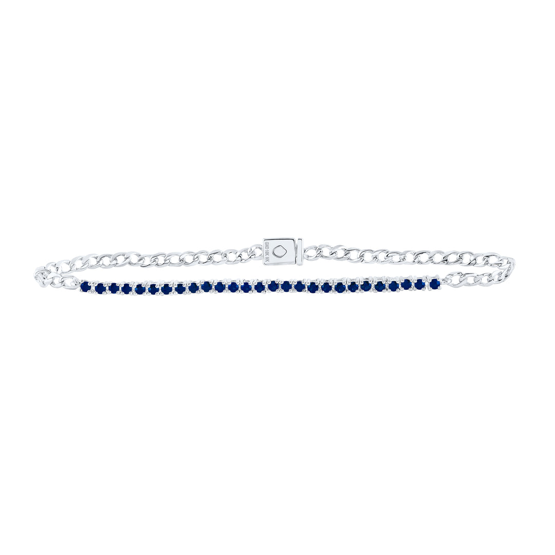 7/8CTW-SAPP BRACELET (7 INCH)