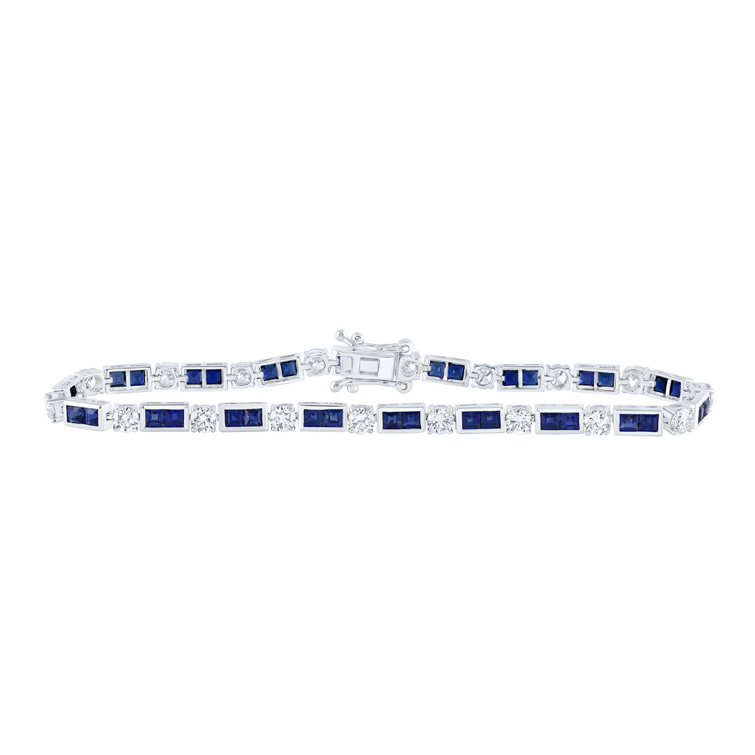 2 5/8CTW-DIA NKE 4 5/8CTW-SAPP BRACELET (7 INCH)