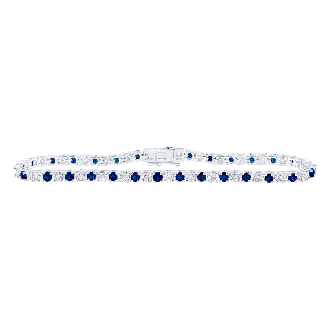1/2CTW-DIA NK 2 3/4CTW-SAPP BRACELET