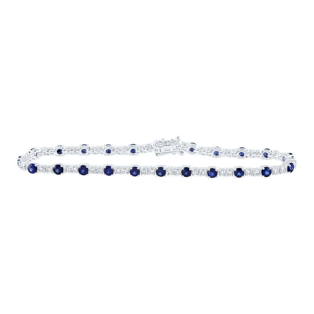 1 1/2CTW-DIA NKE 2 7/8CTW-SAPP BRACELET (7 INCH)