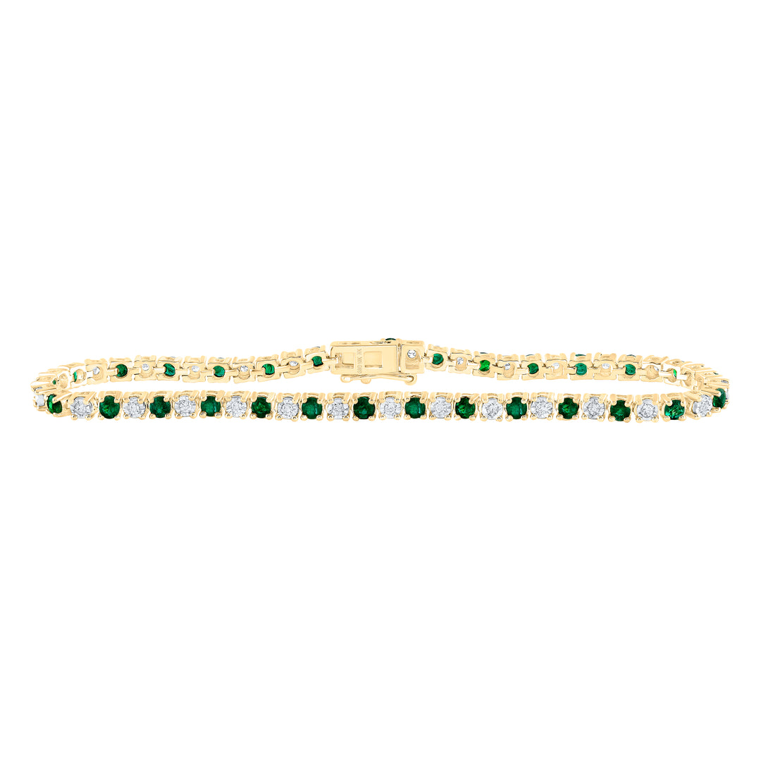 1/2CTW-DIA NK 2CTW-EME BRACELET
