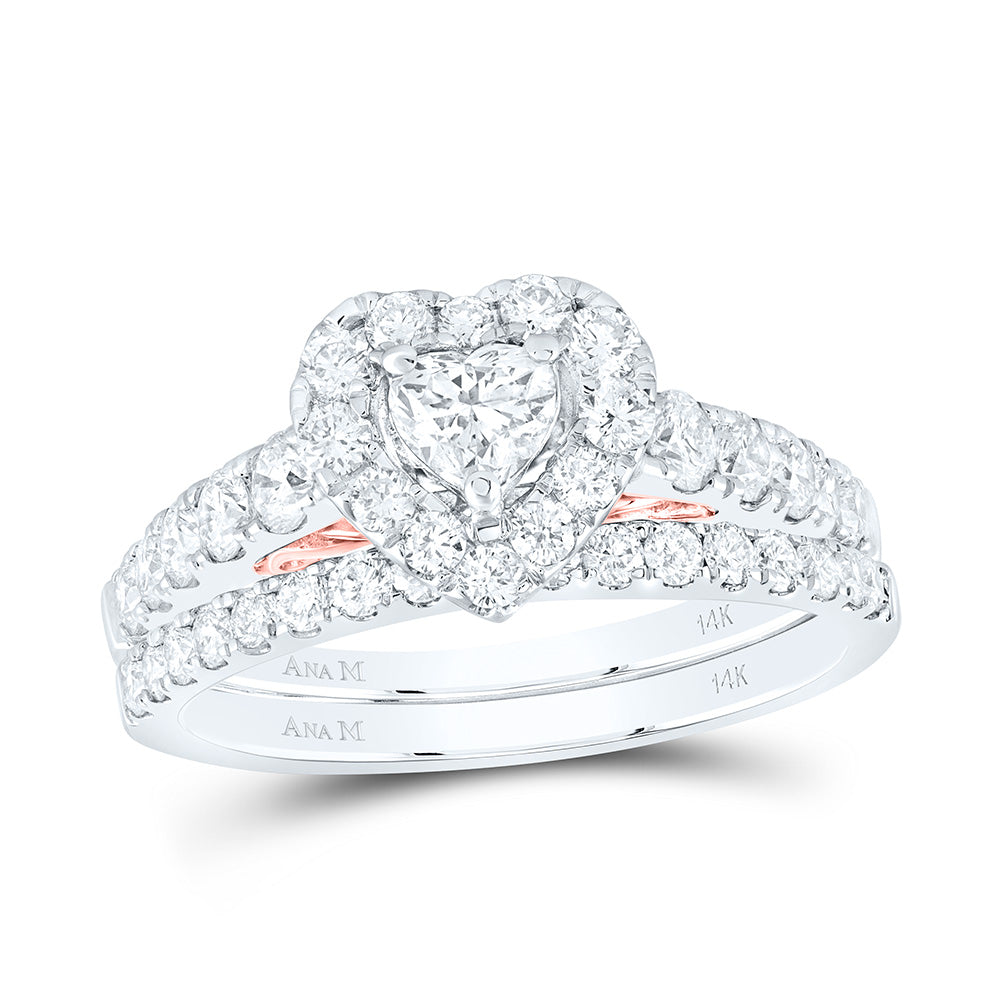1 3/8CTW-DIA ANA M 1/3CT-HEART BELLISSIMO BRIDAL SET