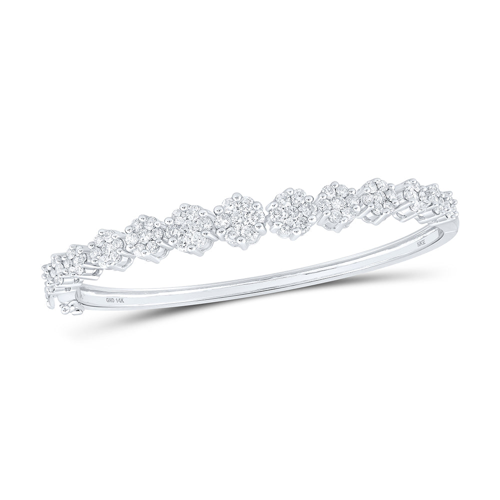 2 3/4 CTW-DIA NKE FLOWER BANGLE