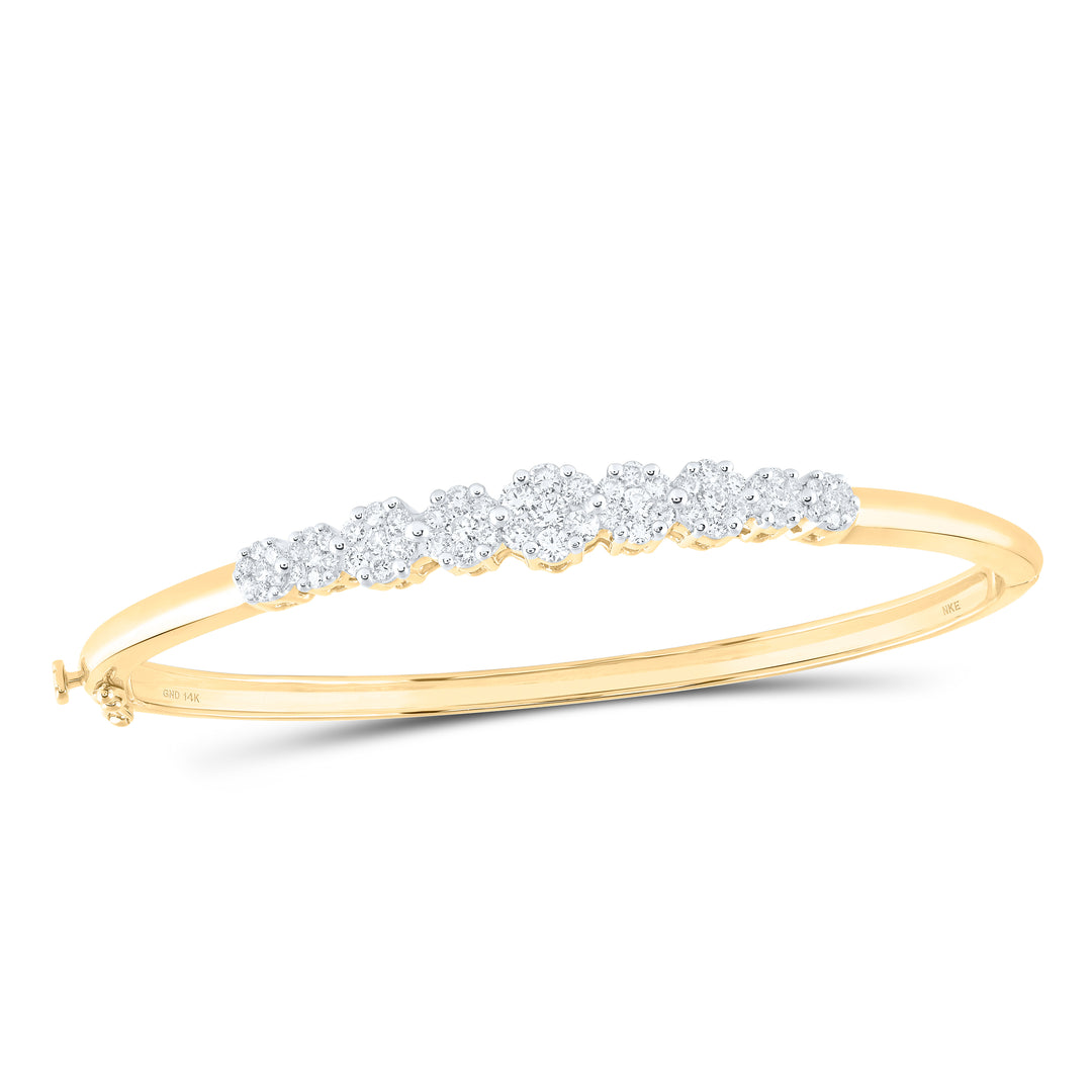 2 CTW-DIA NKE FLOWER BANGLE