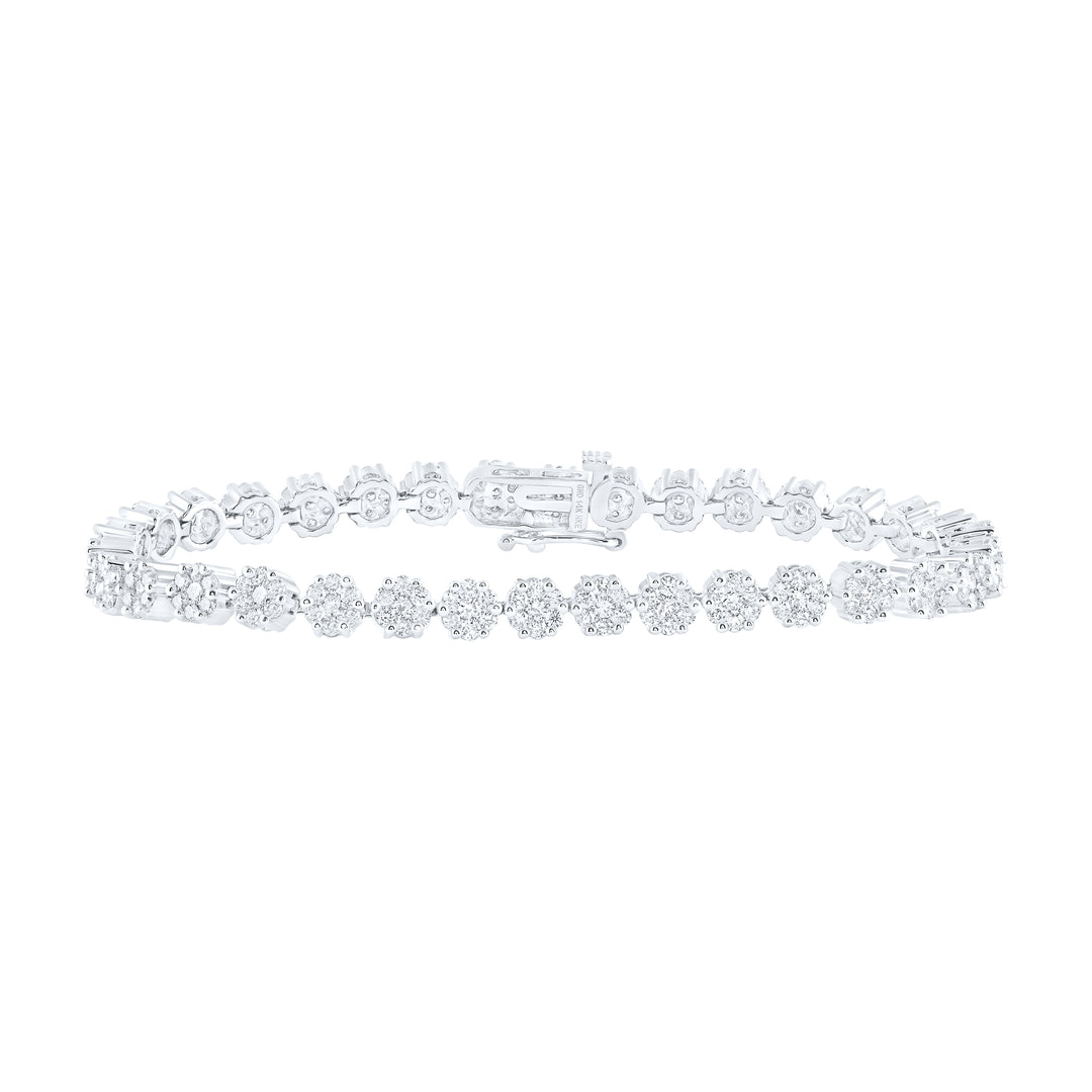 4 CTW-DIA NKE FLOWER BRACELET (7 INCH)