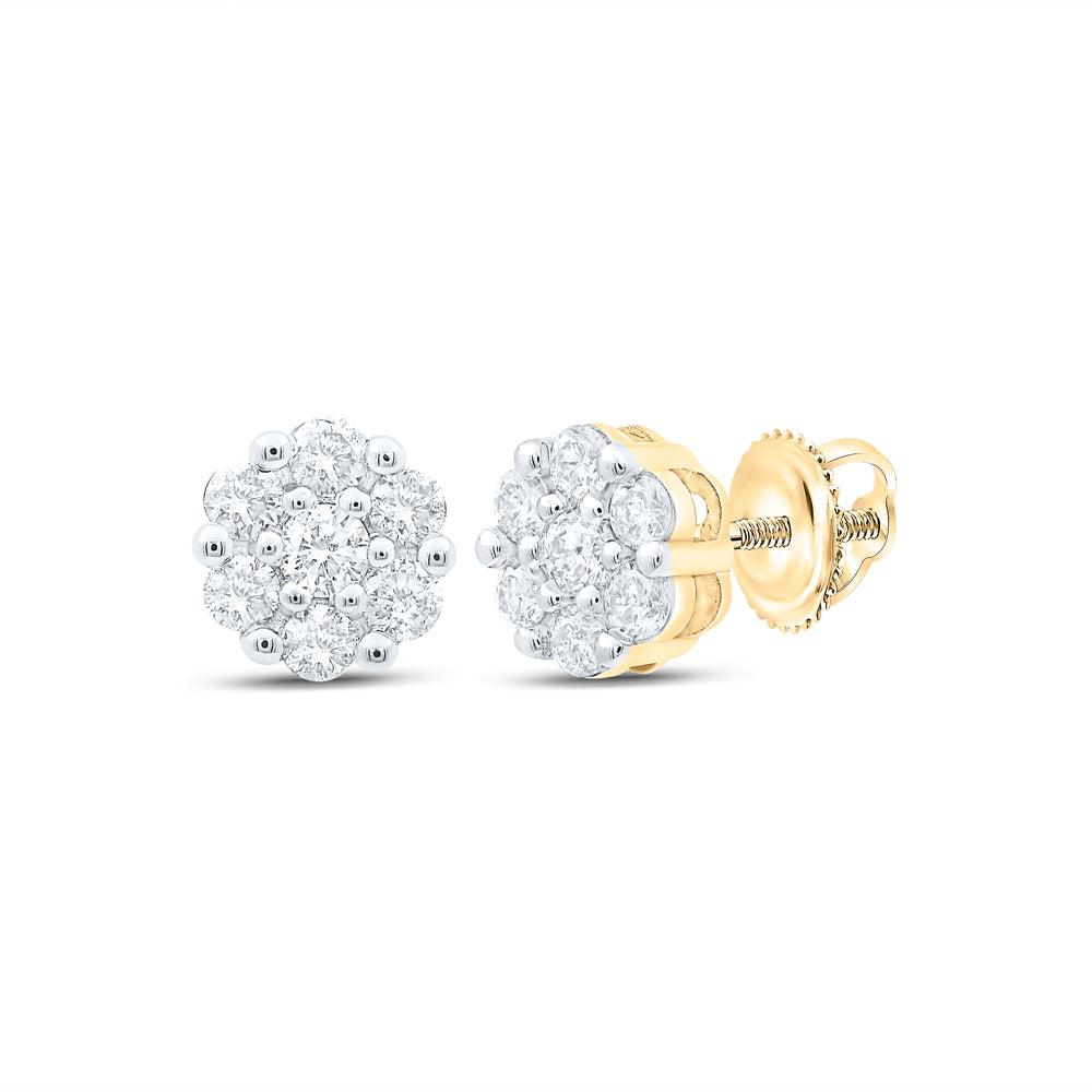 1/2CTW-DIA P1 FASHION FLOWER EARRING
