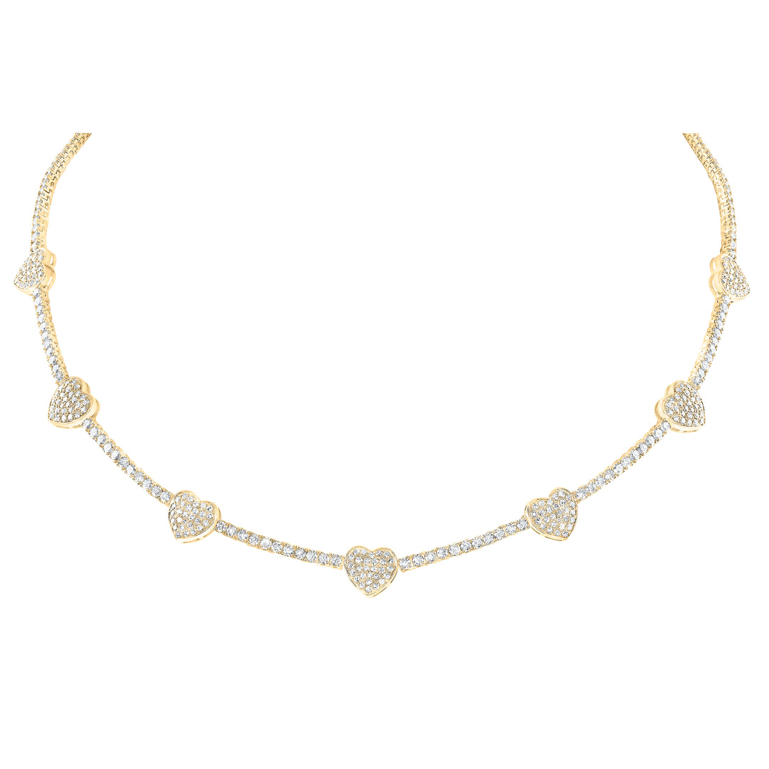 5 1/2CTW-DIA NKE HEART FASHION NECKLACE (17INCH)