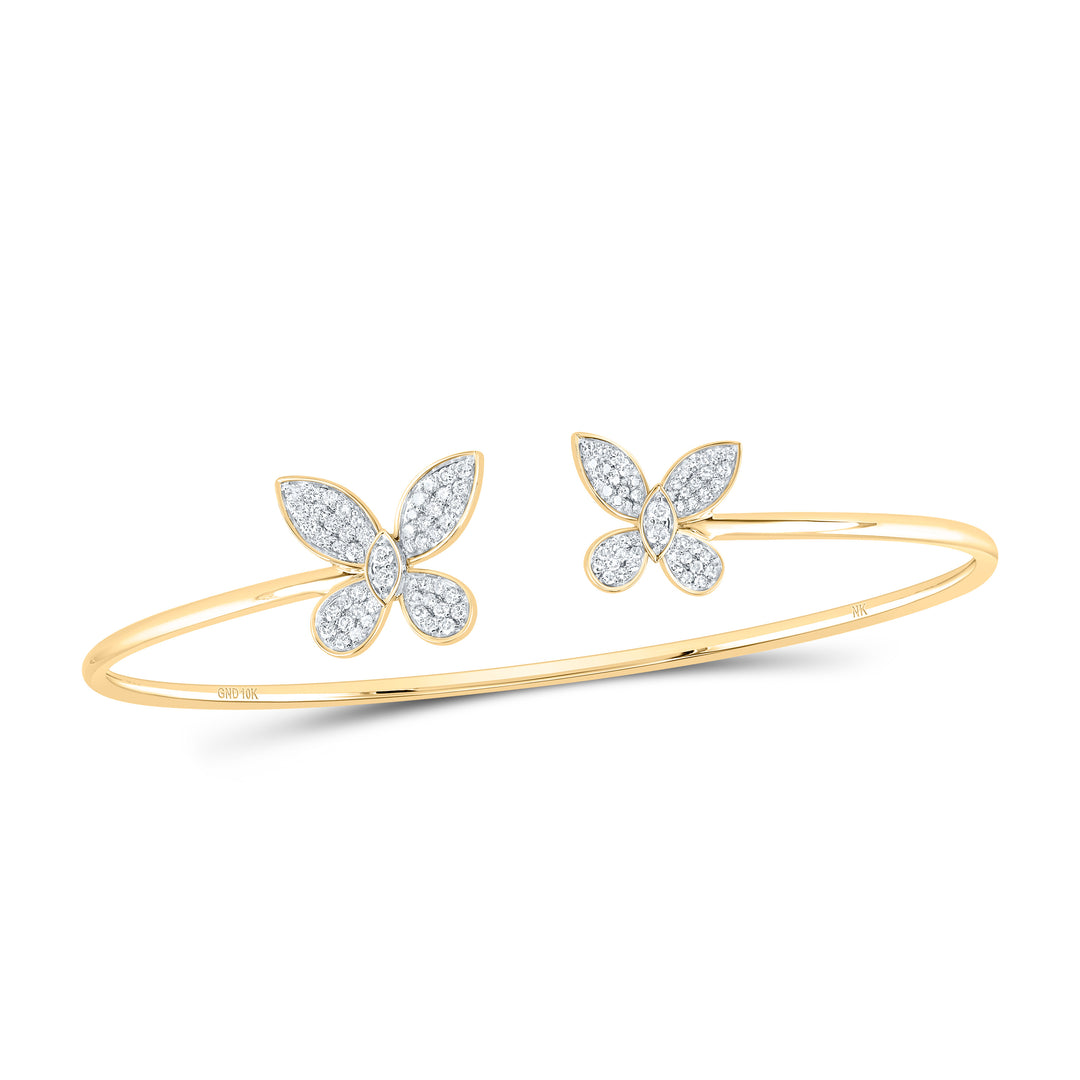 1/2 CTW DIA NK BUTTERFLY FASHION BANGLE (60X48MM)