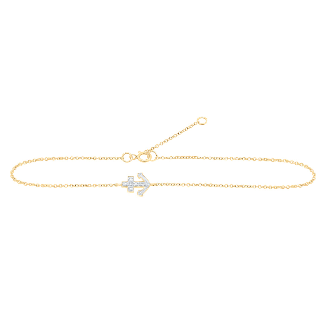 1/20CTW-DIA NK GIFT ANKLET (9 INCH)