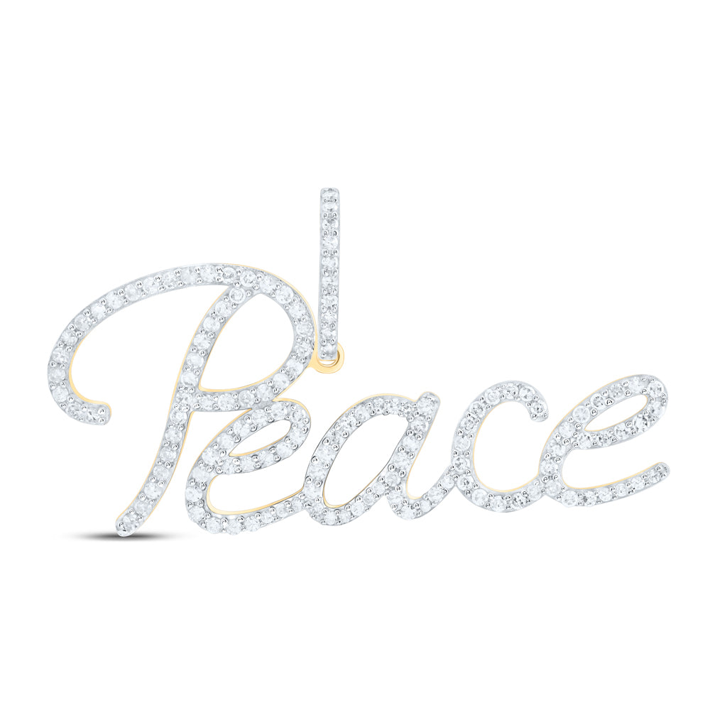 7/8CTW DIA P1 ÃPeaceÄ PENDANT