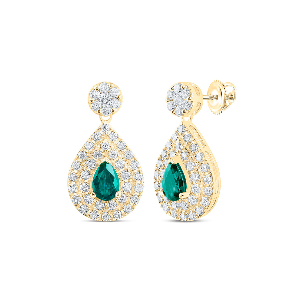 1CTW DIA NK 6X4 MM EM-PEAR FASHION PEAR EARRING
