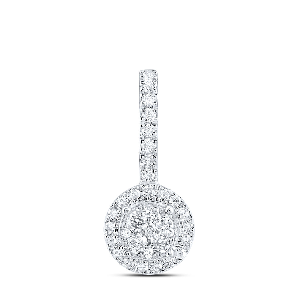 1/4CTW-DIA NK FASHION ROUND PENDANT