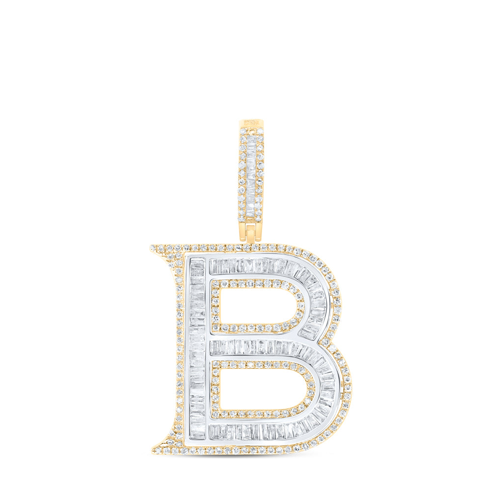 1 1/5CTW-DIA P1 INITIAL "B" MENS PENDANT