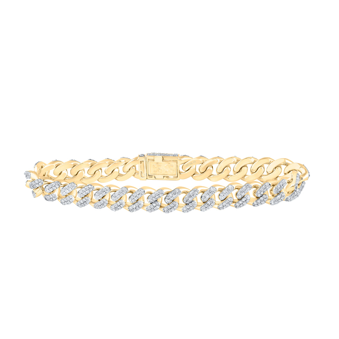 4 7/8CTW-DIA NK MENS 10 MM CUBAN BRACELET (8.50 INCH)