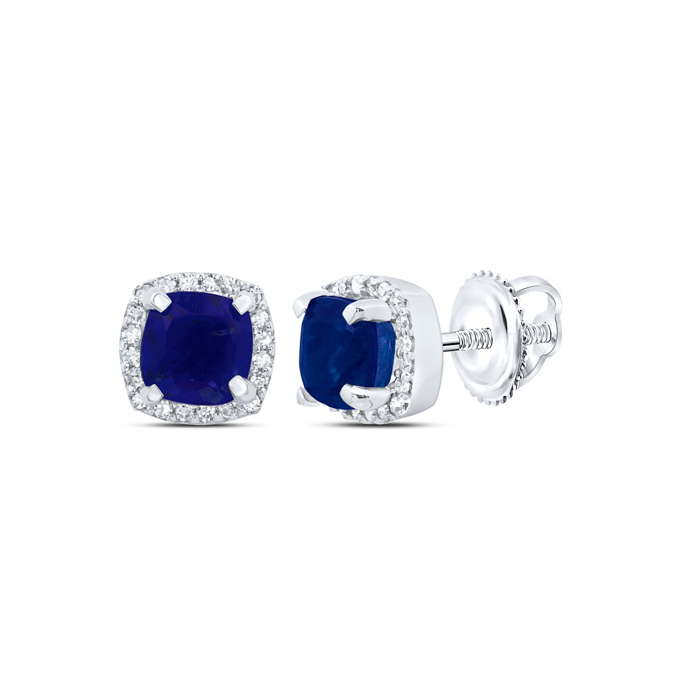 1/10CTW-DIA P1 4.20 MM-CU-BS SYNTHETIC CUSHION EARRING