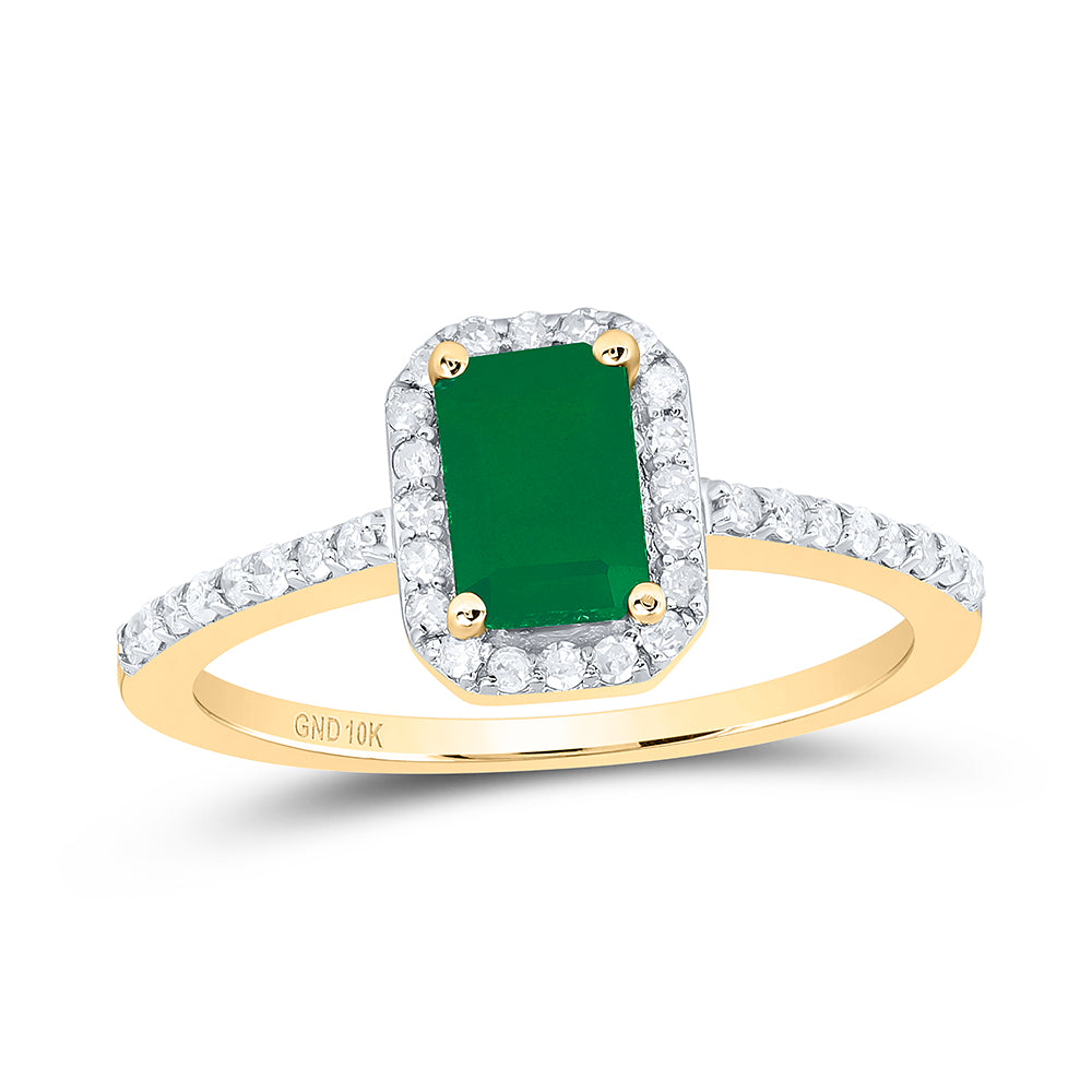 1/4CTW-DIA P1 6.70 X 4.50 MM-EM-EM SYNTHETIC RING