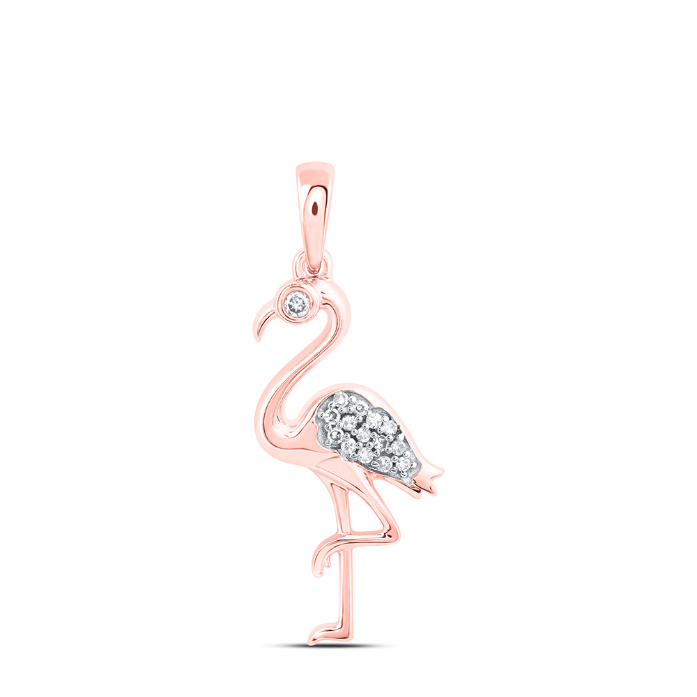 1/20CTW-DIA NK GIFT FLAMINGO PENDANT
