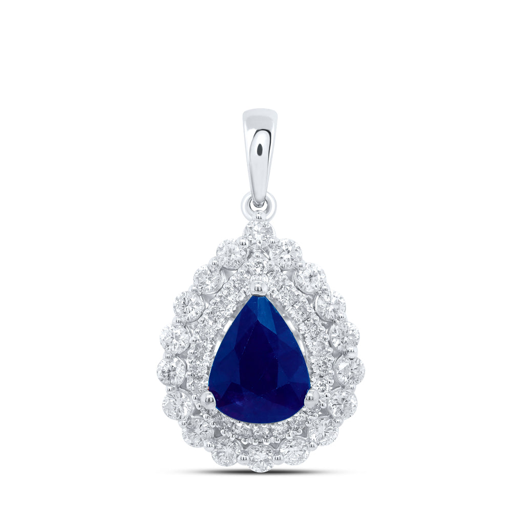1/2CTW-DIA ANA M 8 X 6 MM BS-PEAR NAT GEM PENDANT