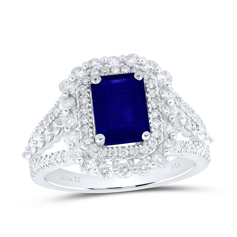 1CTW-DIA ANA M 8X6 MM BS-EM NAT GEM RING