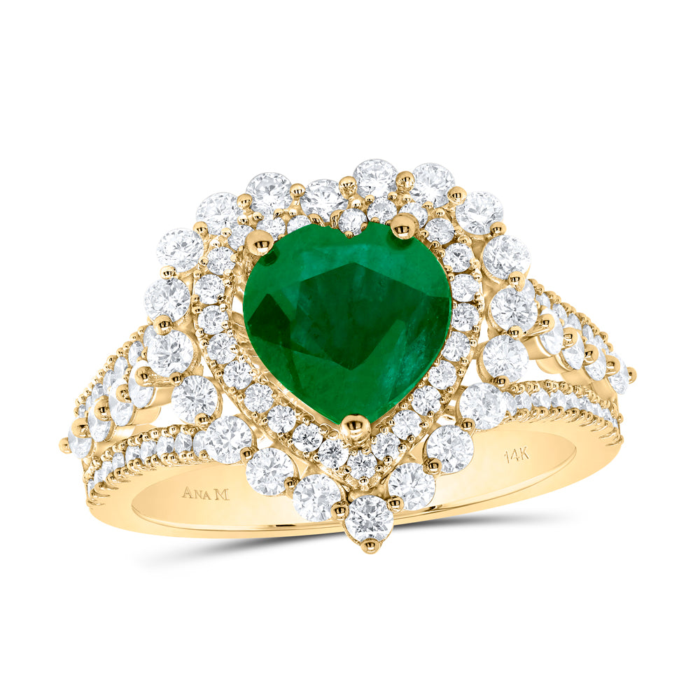 1CTW-DIA ANA M 8.0 x 8.10 MM EM-HEART NAT GEM RING