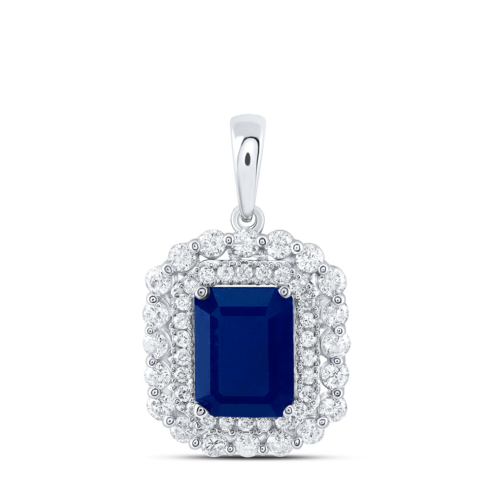 1/2CTW-DIA ANA M 8 X 6 MM BS-EM NAT GEM PENDANT