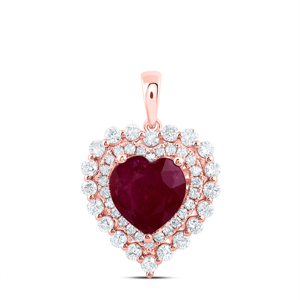5/8CTW-DIA ANA M 8.0 X 8.0 MM RU-HEART NAT GEM PENDANT