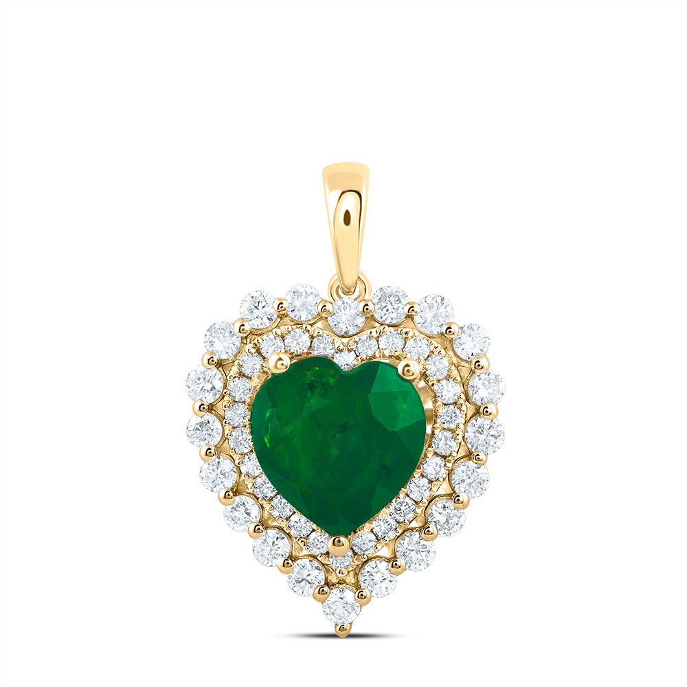 5/8CTW-DIA ANA M 8.0 X 8.0 MM EM-HEART NAT GEM PENDANT